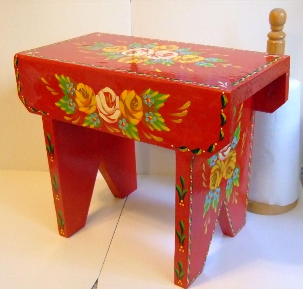 Cabin "Cracket" Stool in Red by Carishei